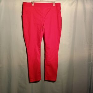 Women's Bright Pink Skinny Pants – Stretch Slim Fit Trousers